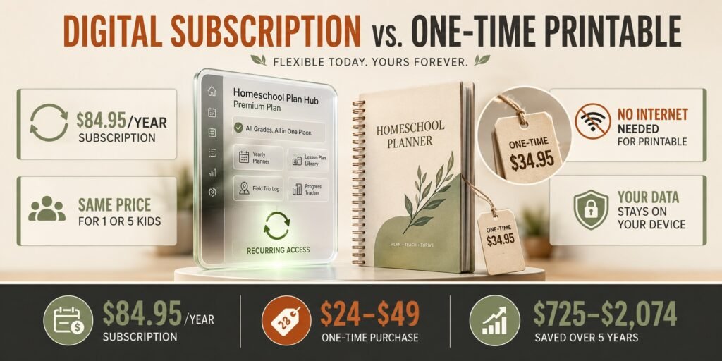 Digital homeschool planner